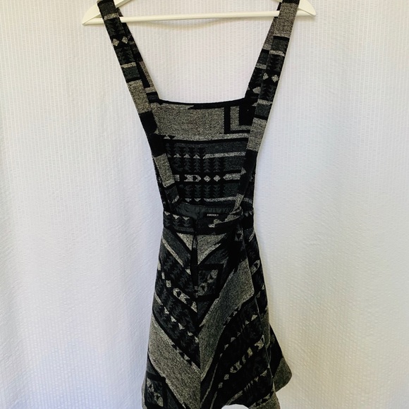 Black and Gray Overalls Dress - Picture 8 of 10